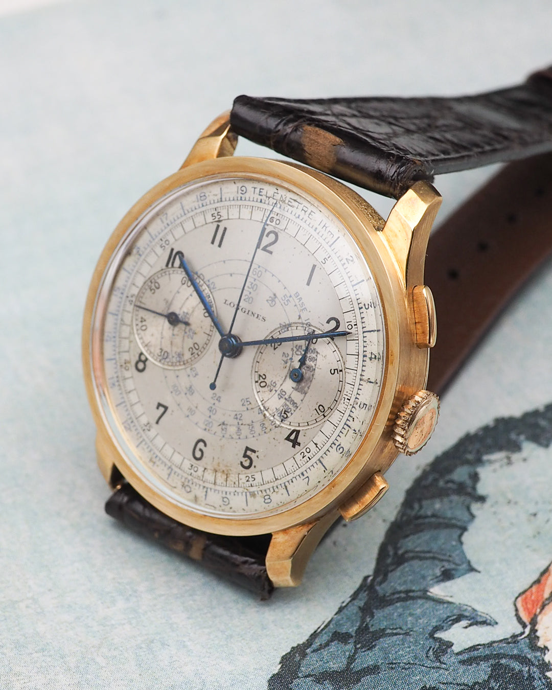 1940 Longines oversized 13zn chronograph ref. 3756