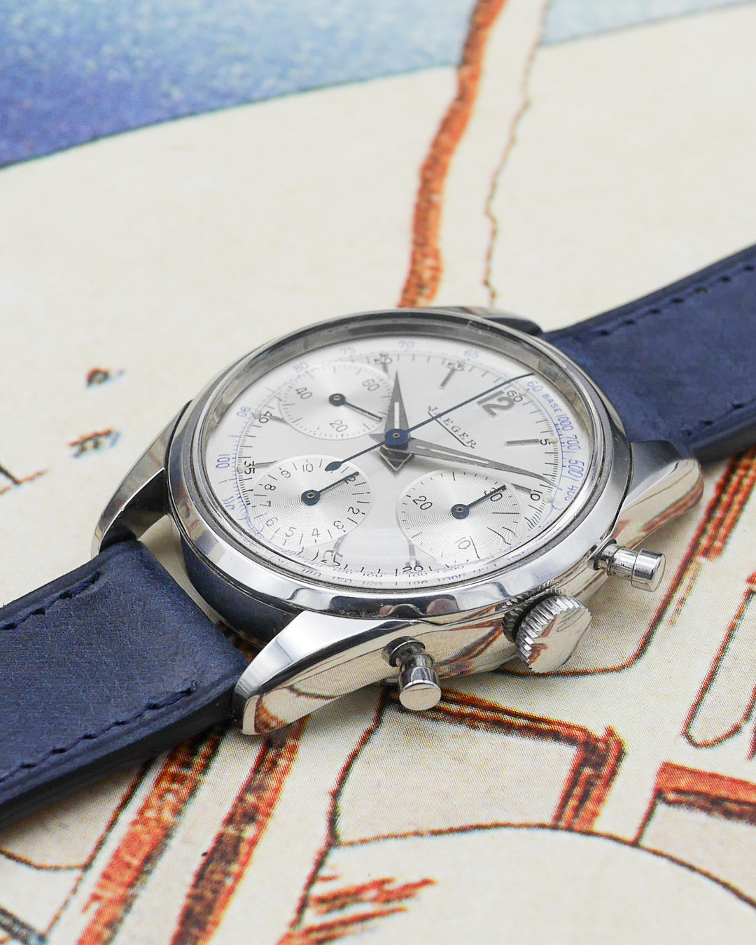 1960s Jaeger Chronograph Valjoux 72 small pushers