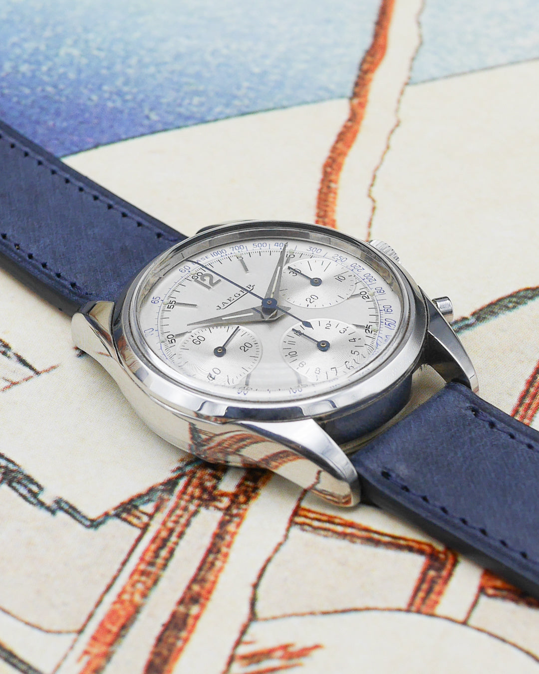 1960s Jaeger Chronograph Valjoux 72 small pushers