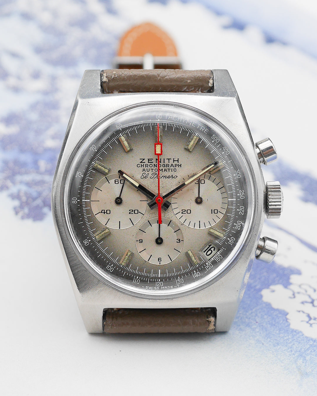 1969 Zenith A385 El Primero chronograph grey dial