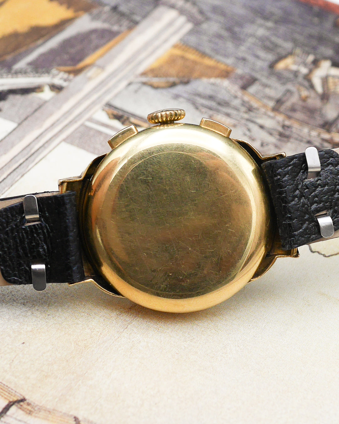 1940s Longines 13ZN chronograph with hooded lugs
