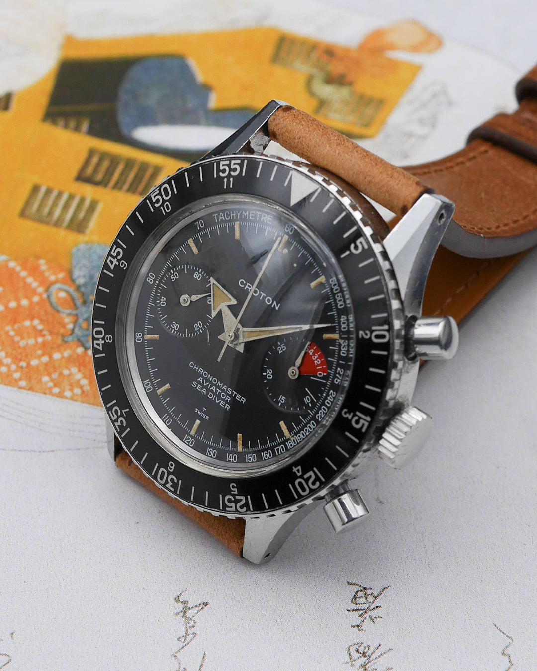 1960s Croton Chronomaster Aviator Sea Diver "CASD"
