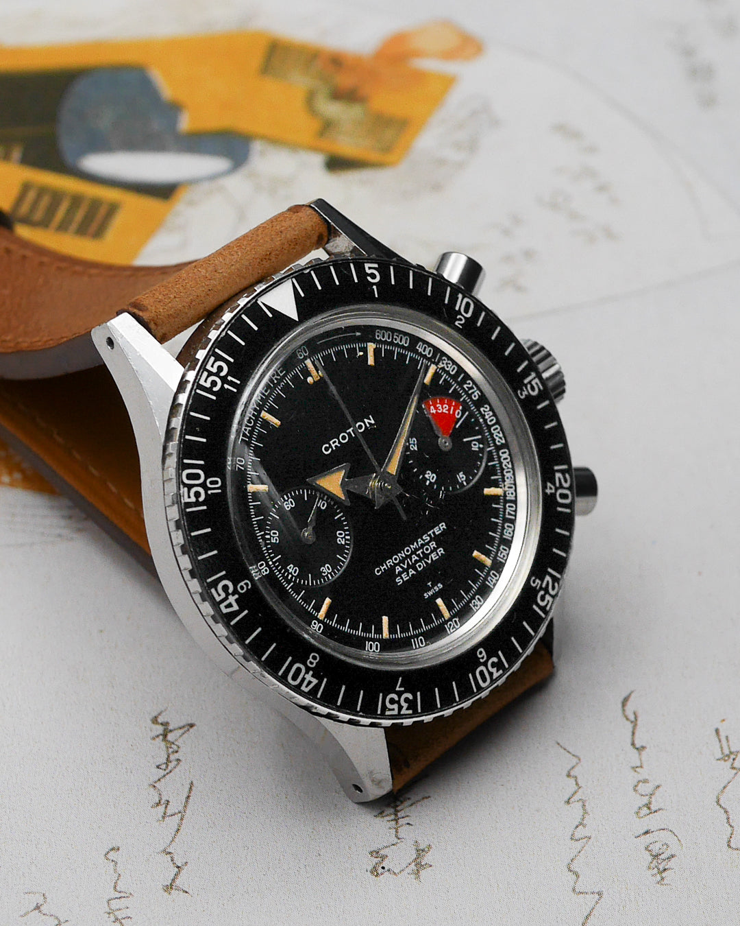 1960s Croton Chronomaster Aviator Sea Diver "CASD"