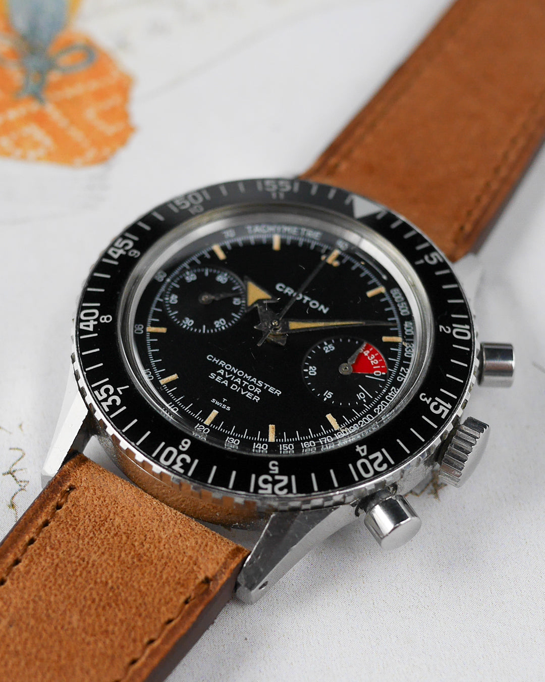 1960s Croton Chronomaster Aviator Sea Diver "CASD"