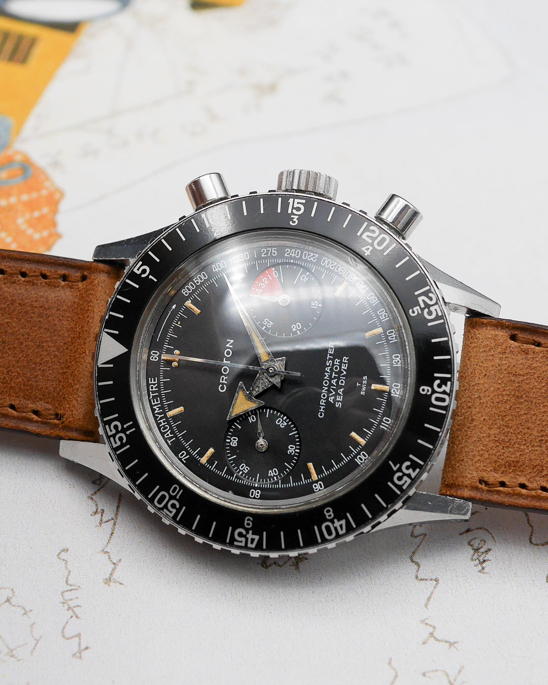 1960s Croton Chronomaster Aviator Sea Diver "CASD"