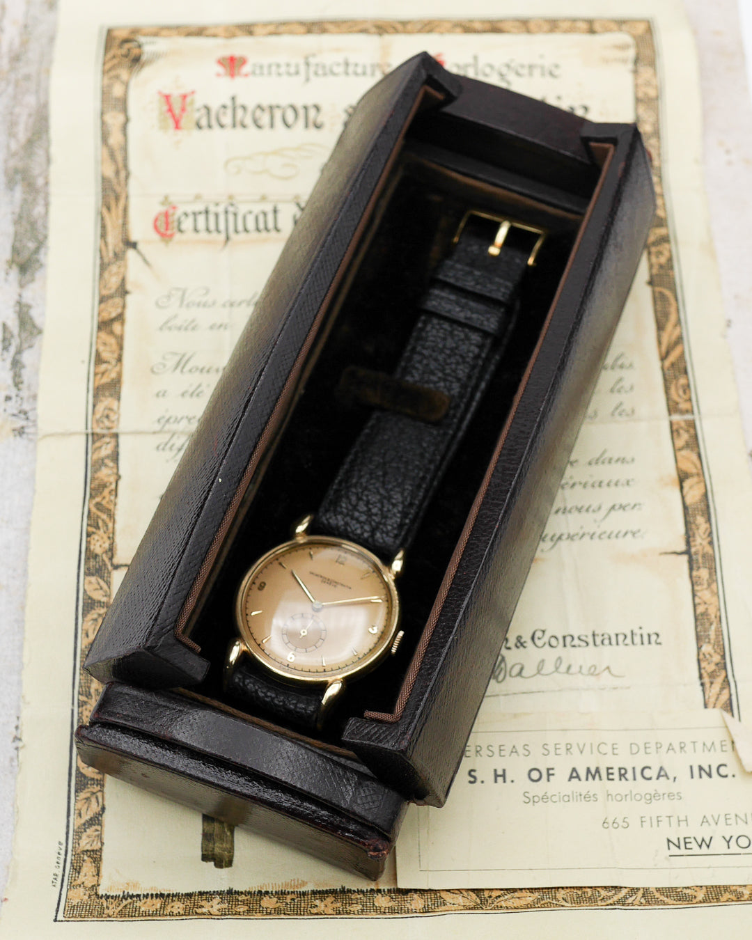 1940s Vacheron Constantin "Cornes de Vache" with B&P