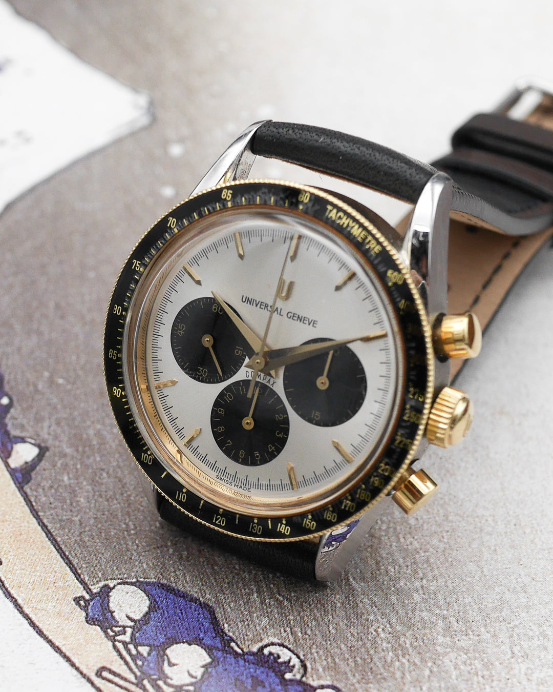 Universal Geneve Compax "Baby Nina" two tone - Full Set