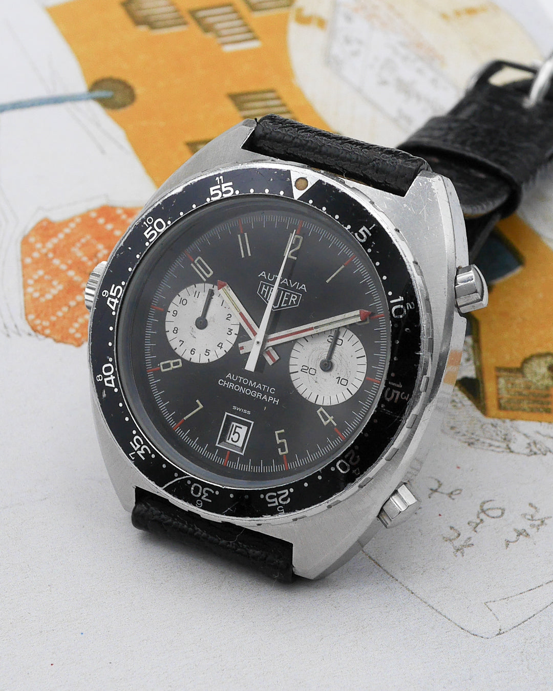 1970s Heuer Autavia 11630 Kenyan Air Force aka "Shauntavia"