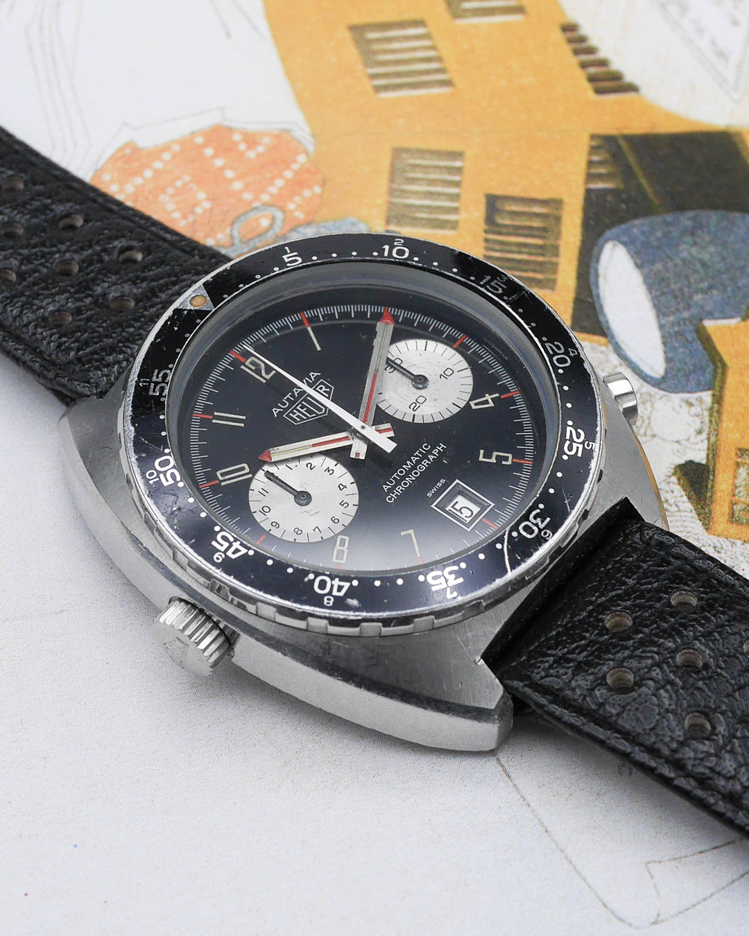 1970s Heuer Autavia 11630 Kenyan Air Force aka "Shauntavia"
