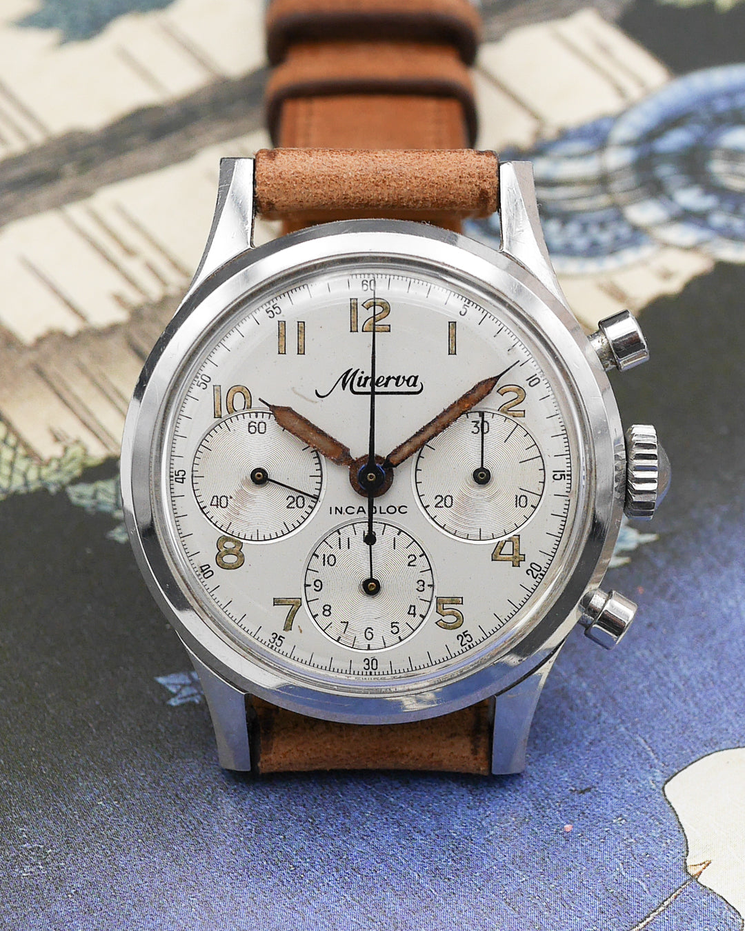 1960s Minerva Chronograph VD 712 made for the Swedish Military