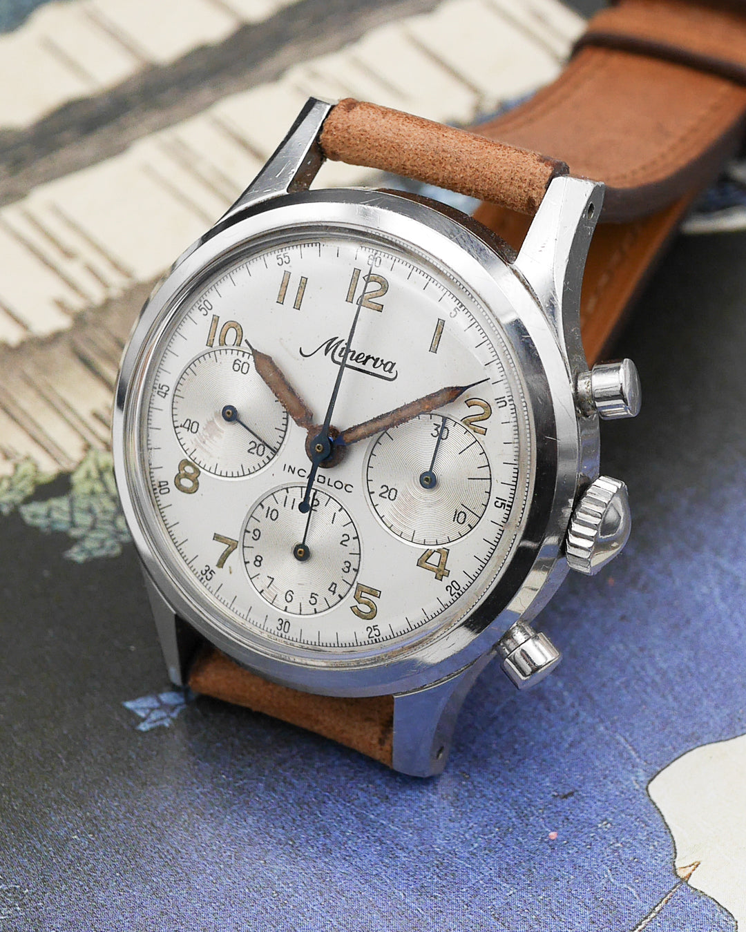 1960s Minerva Chronograph VD 712 made for the Swedish Military