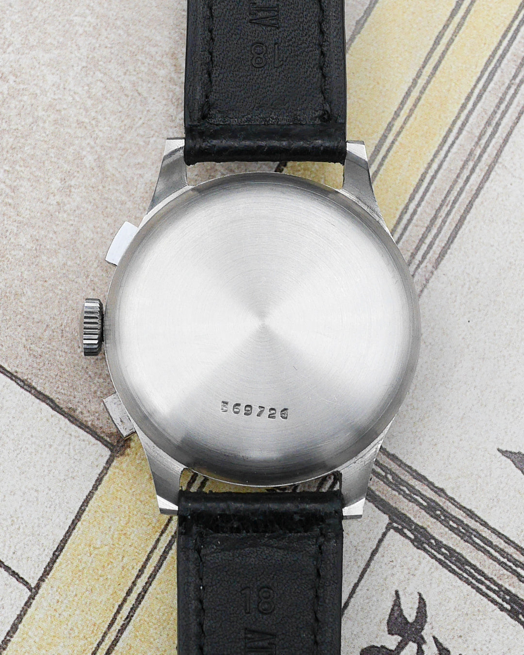 1940s Bovet Mono-Rattrapante gilt dial