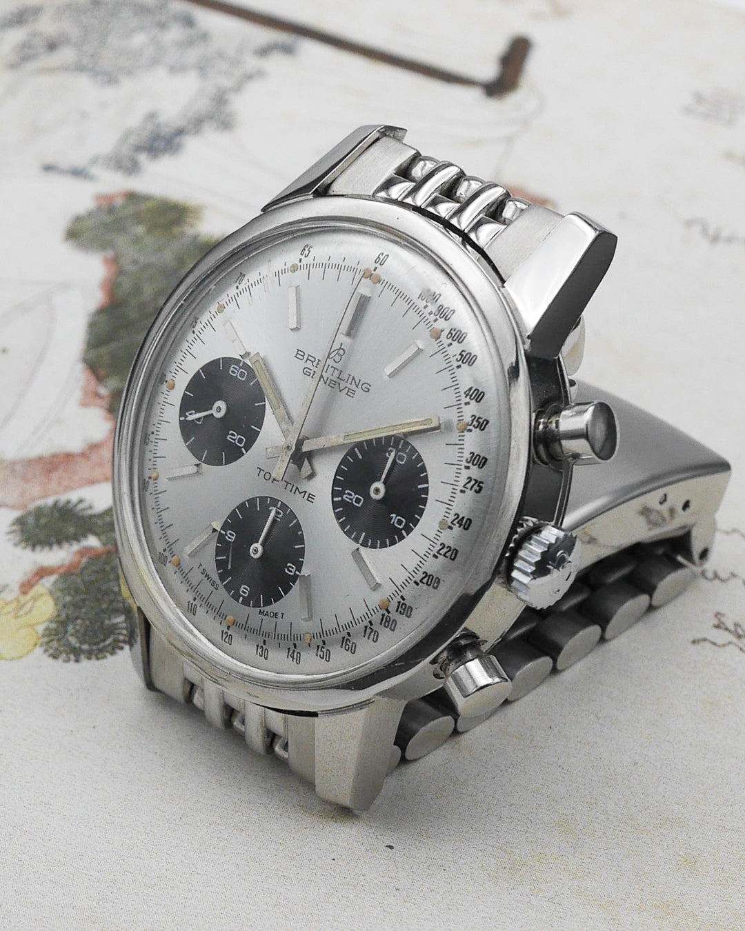 1970s Breitling Top Time "Long Playing" 815 transitional