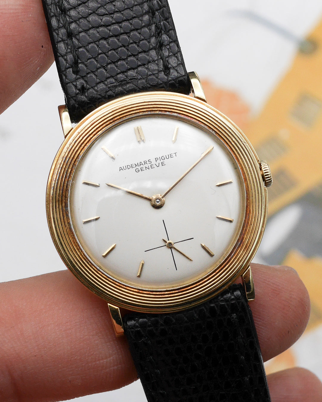 1950s Audemars Piguet Disco Volante with 18ct yellow gold Ribbed bezel
