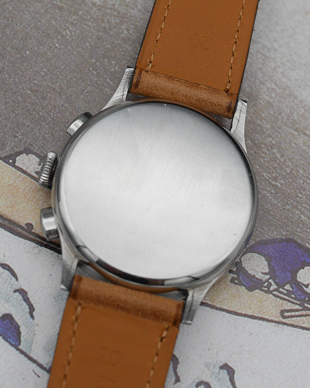 1940s Lemania chronograph 15TL step case