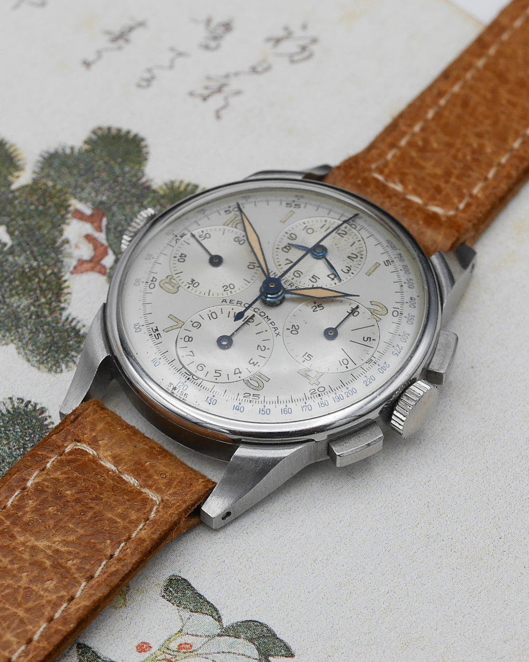 1940s Universal Geneve 22286 Aero-Compax New Old Stock