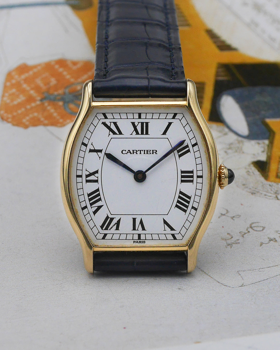 1985 Cartier Tortue in 18kt yellow gold with papers