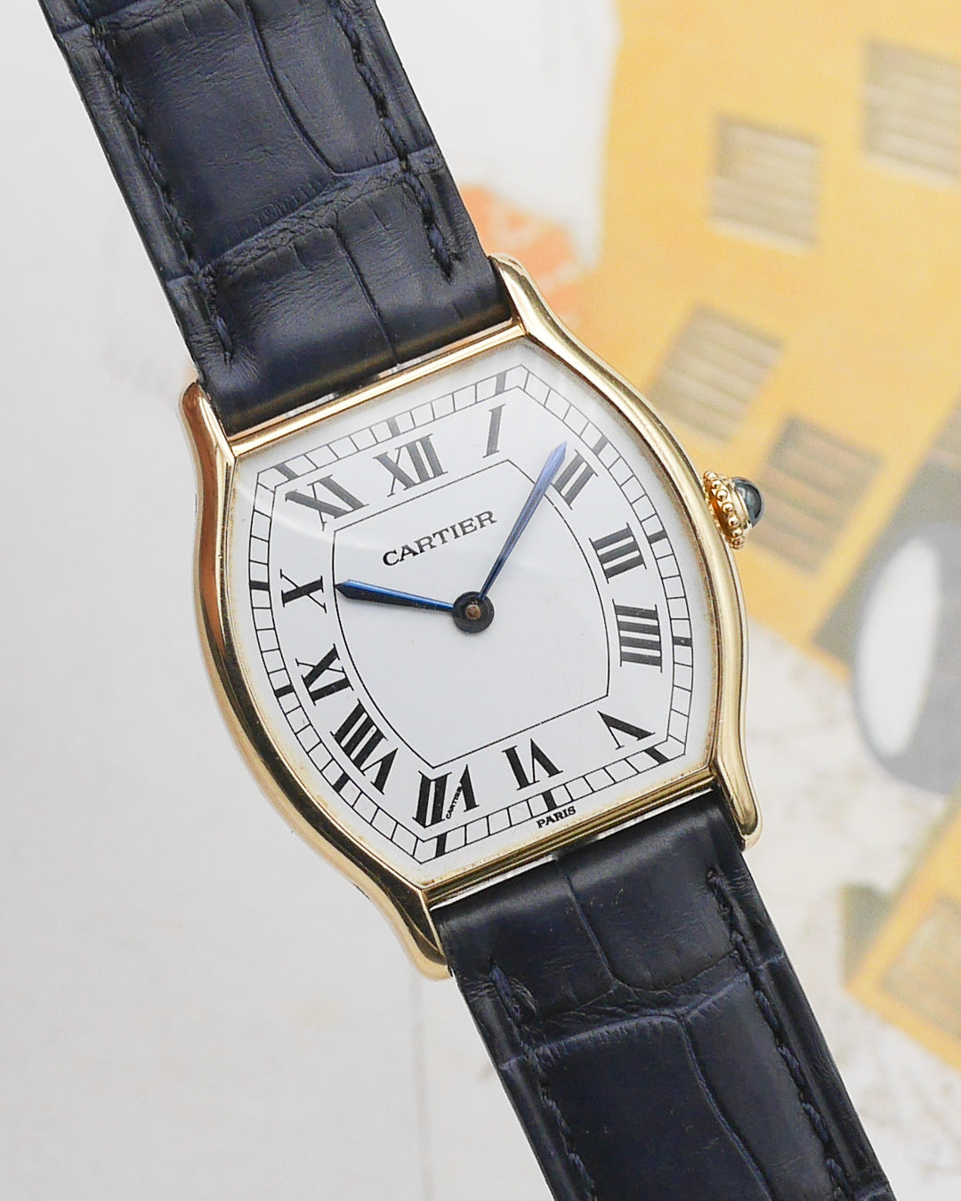1985 Cartier Tortue in 18kt yellow gold with papers