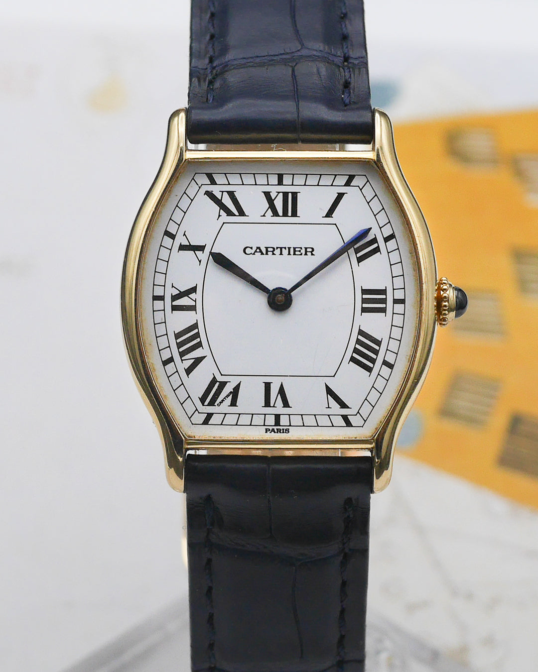 1985 Cartier Tortue in 18kt yellow gold with papers