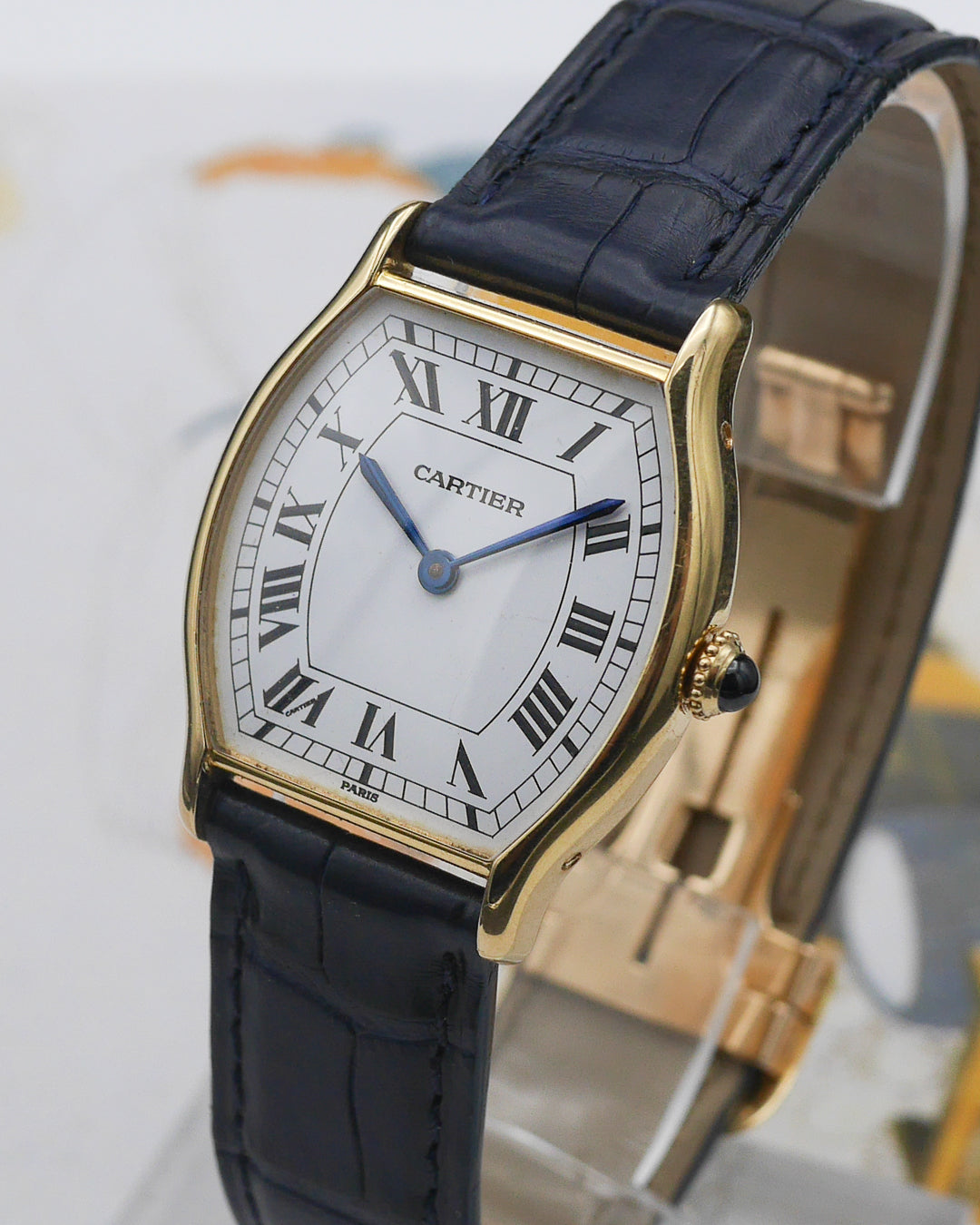 1985 Cartier Tortue in 18kt yellow gold with papers