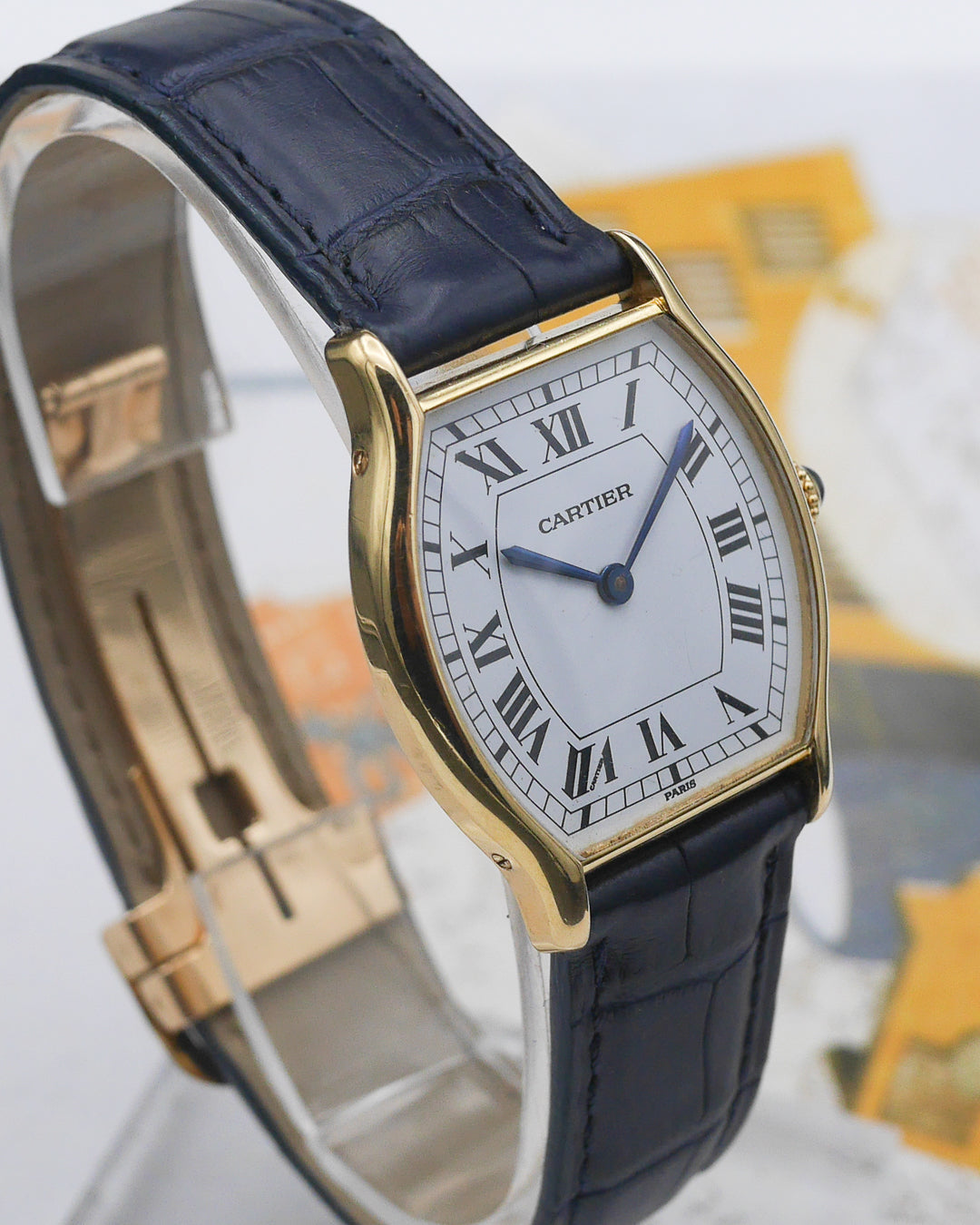 1985 Cartier Tortue in 18kt yellow gold with papers