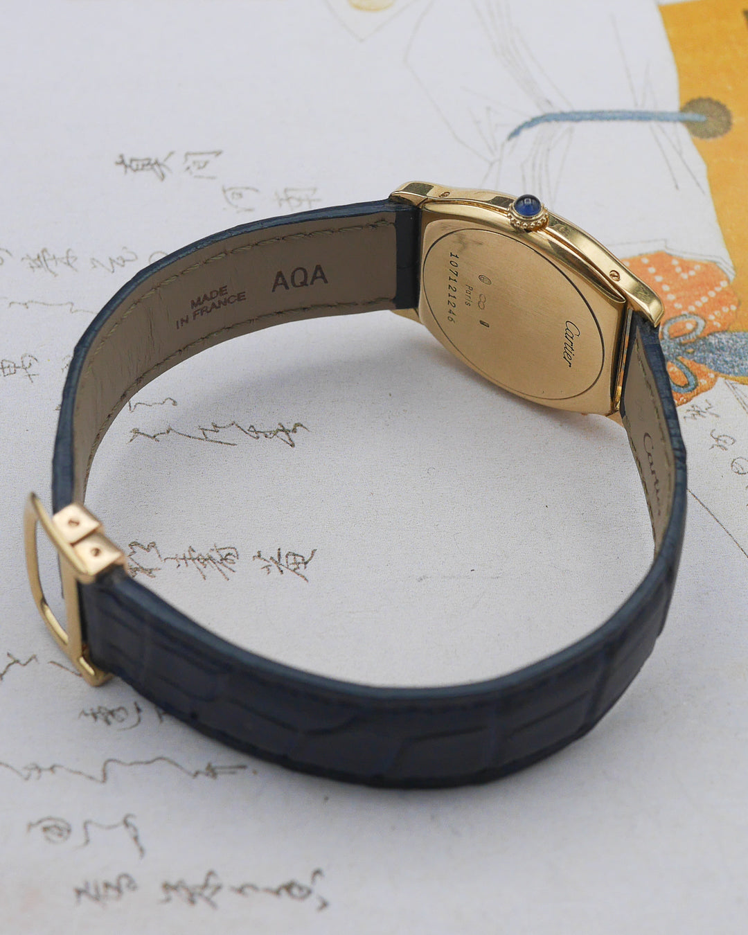 1985 Cartier Tortue in 18kt yellow gold with papers