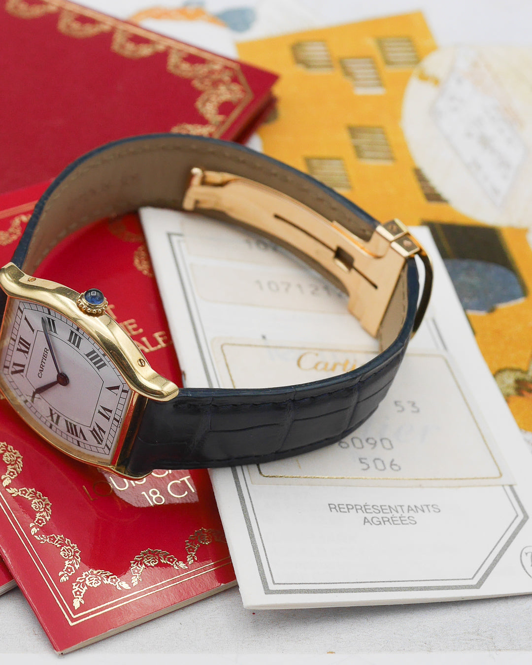 1985 Cartier Tortue in 18kt yellow gold with papers