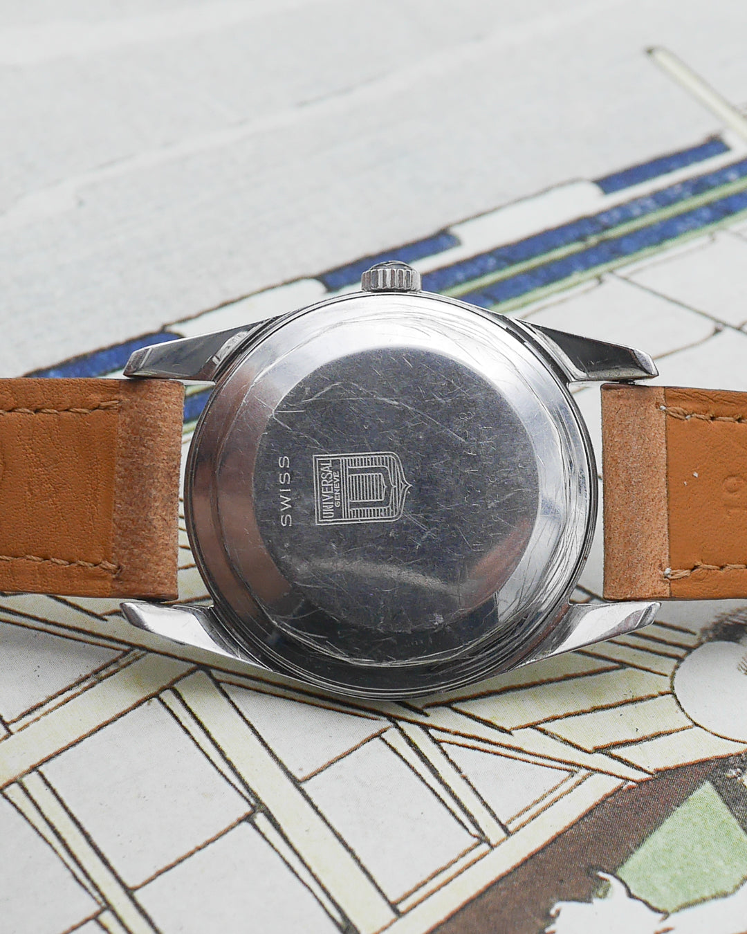 1950s Universal Geneve Polerouter H20217-8 broad arrow