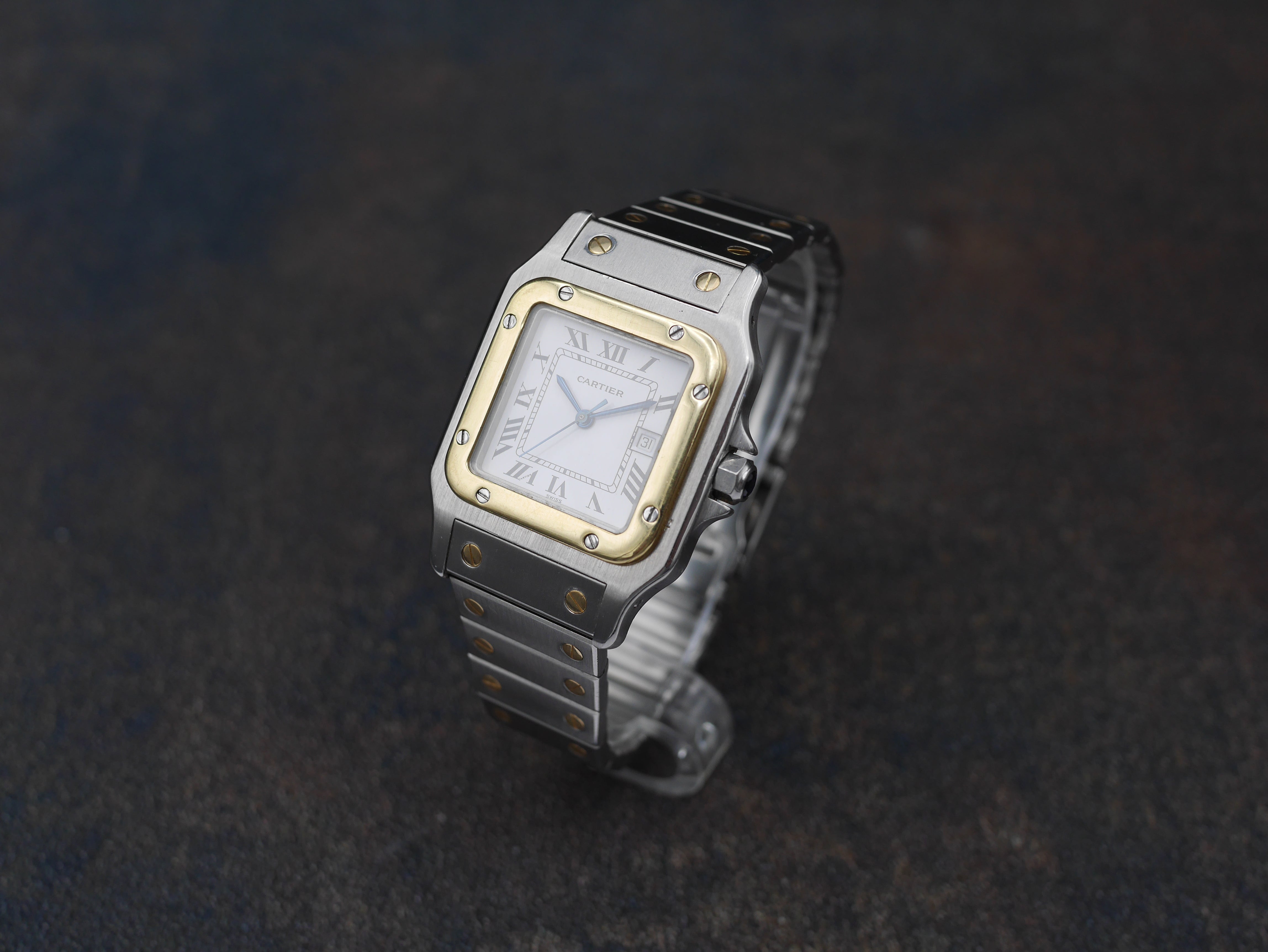 1990s Cartier Santos Galbée moonphase ref. 119901