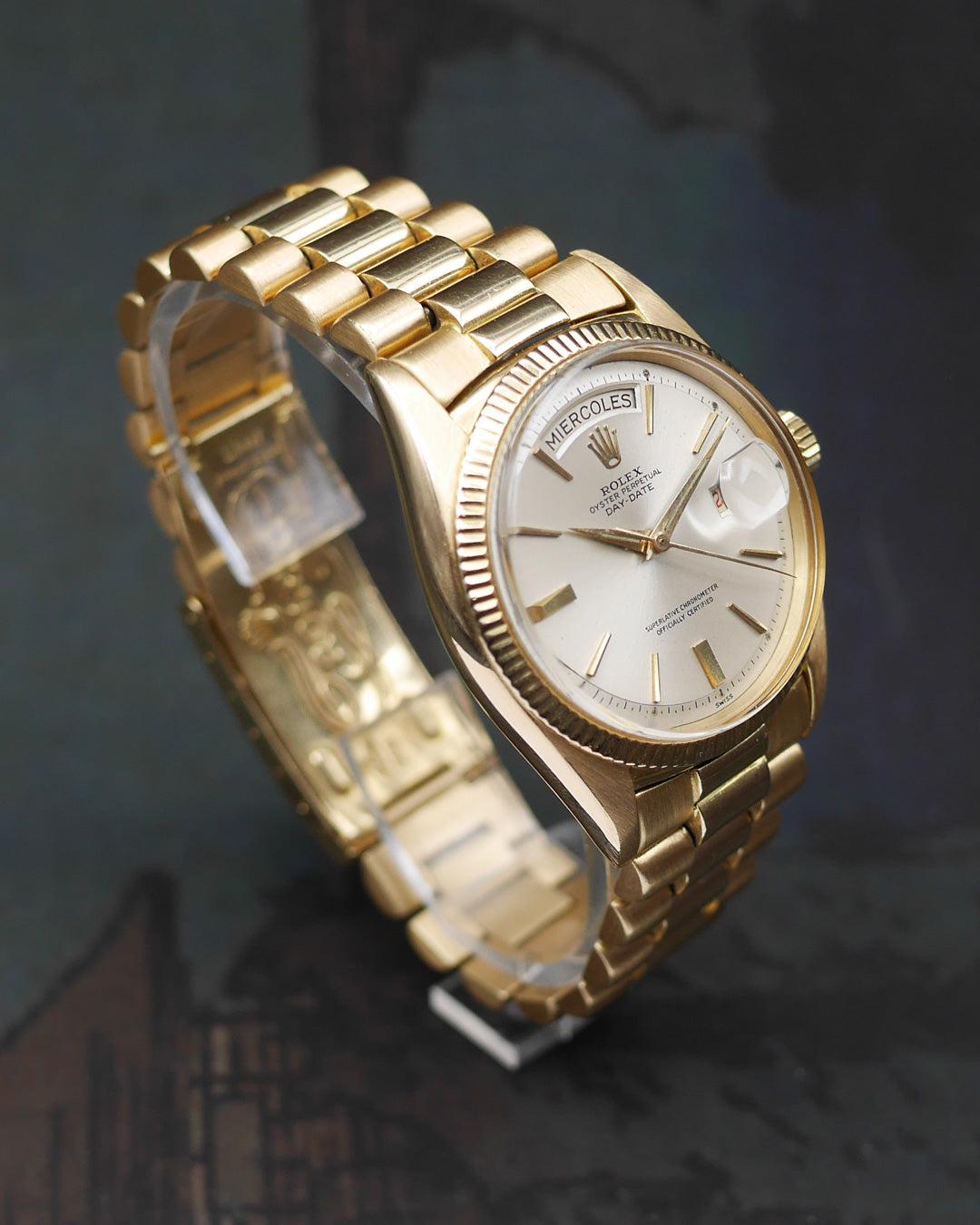 1959 Rolex Day-Date ref. 6611 with rare big logo bracelet