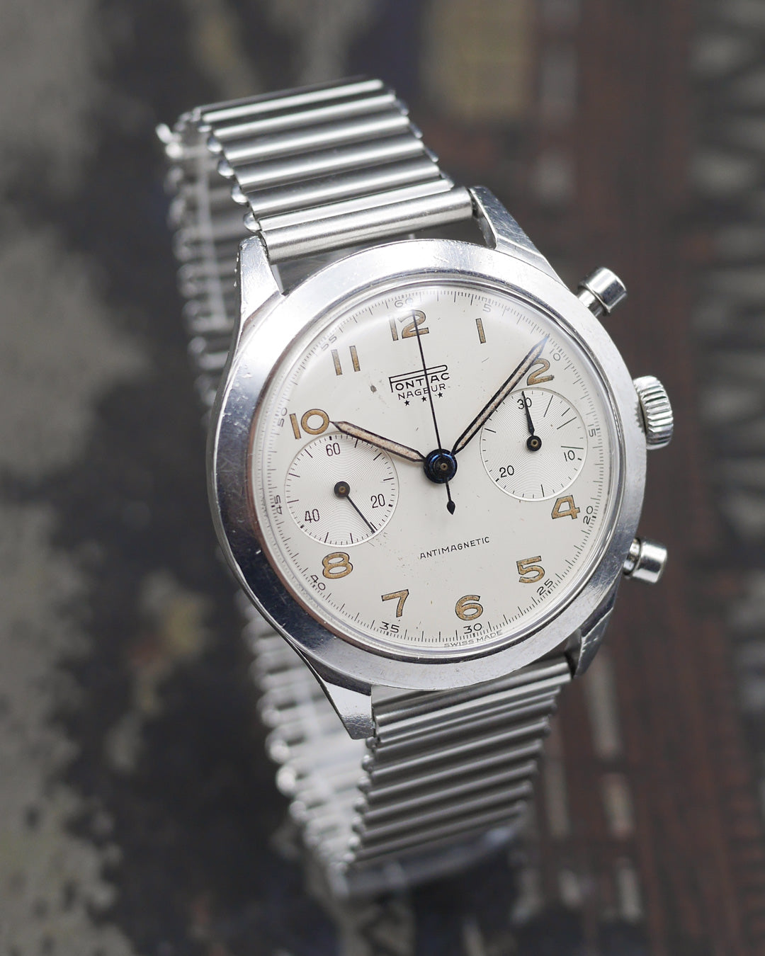 1960s Pontiac Nageur chronograph "Belgian Air Force"