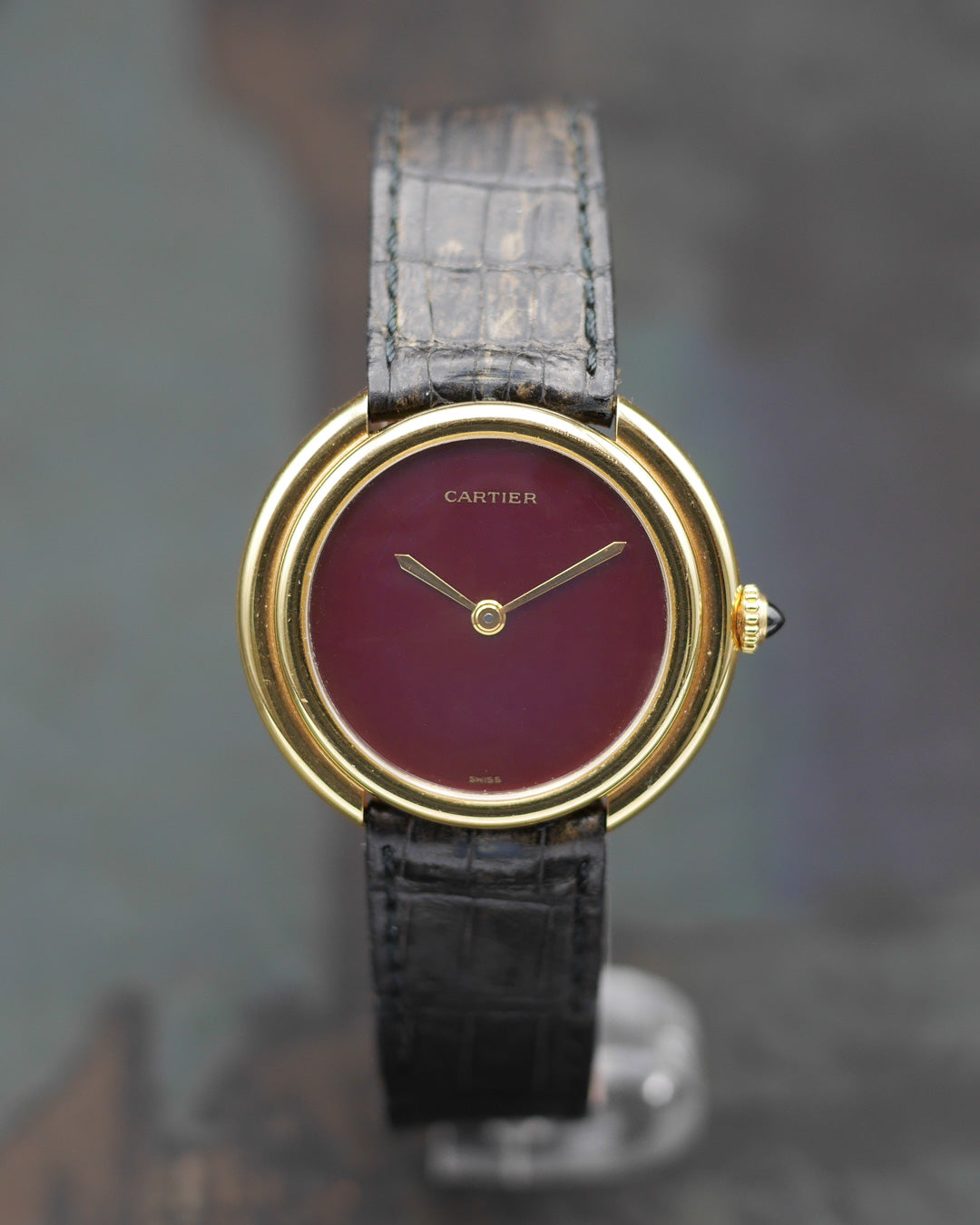 1973 Cartier Vendôme rare burgundy dial ref. 78090