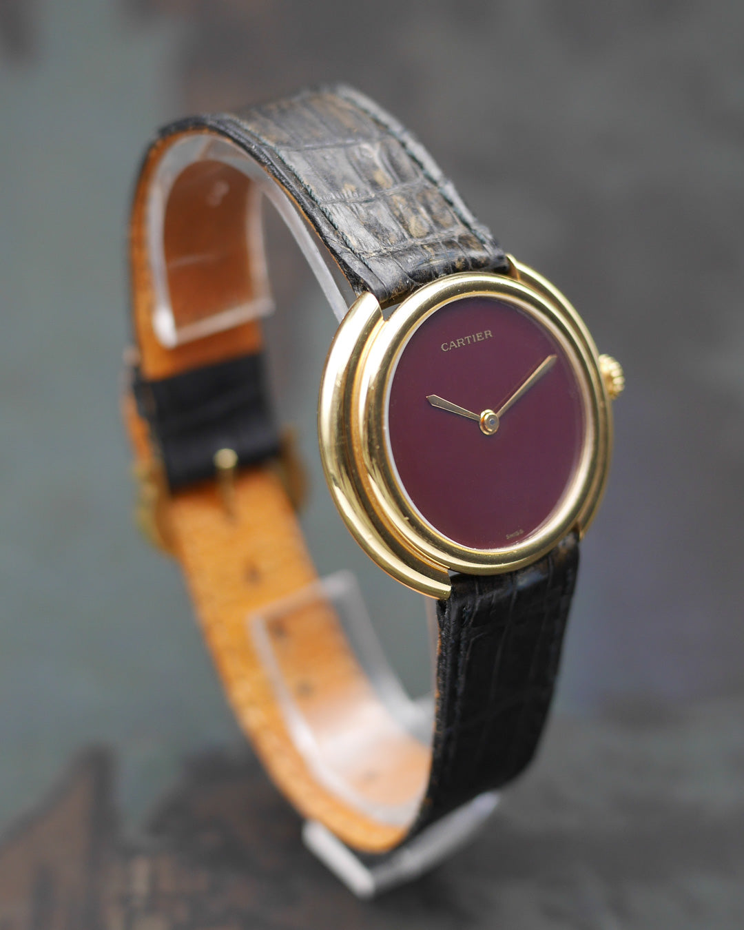 1973 Cartier Vendôme rare burgundy dial ref. 78090