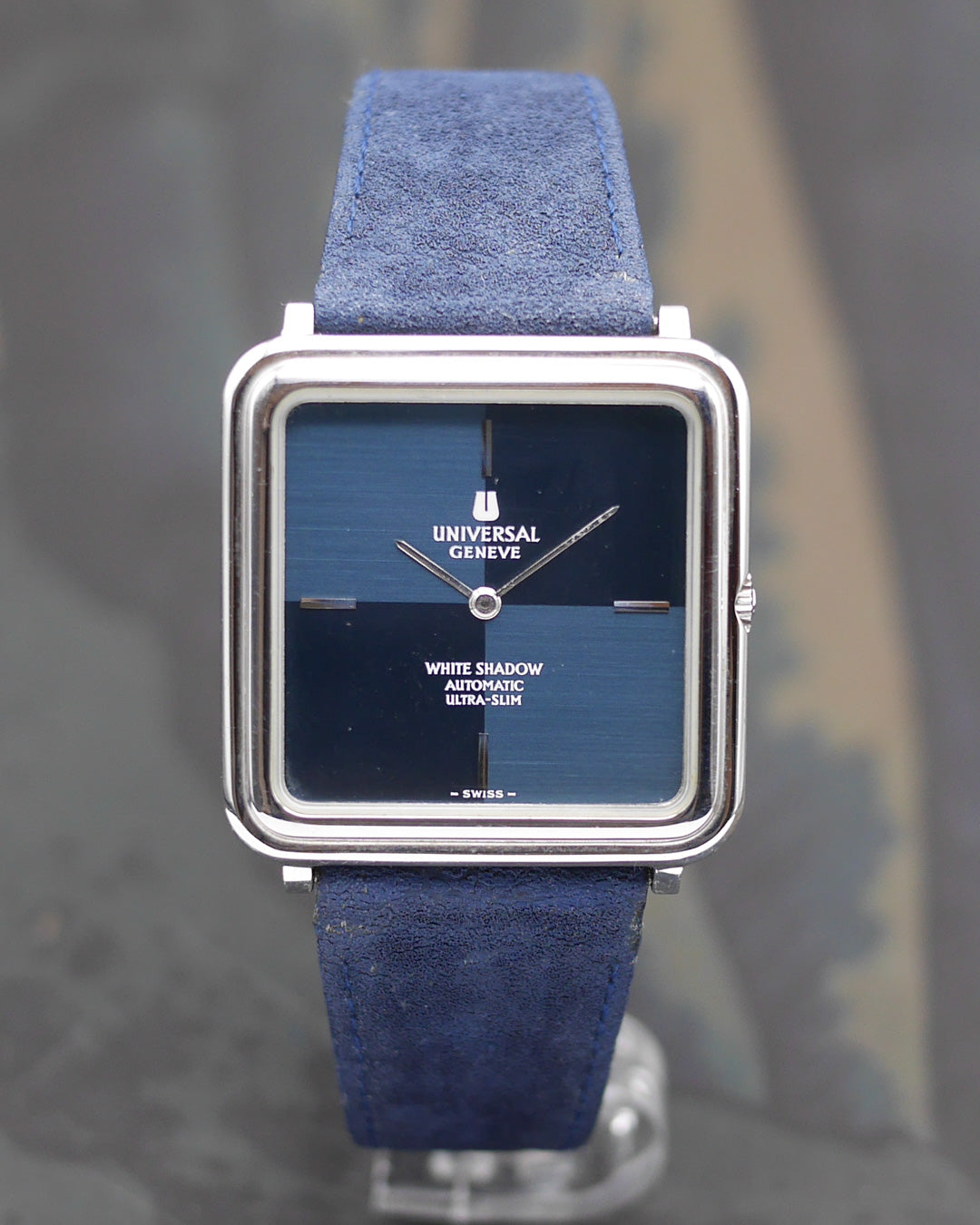 1970s Universal Geneve White Shadow Automatic Ultra Slim MINT