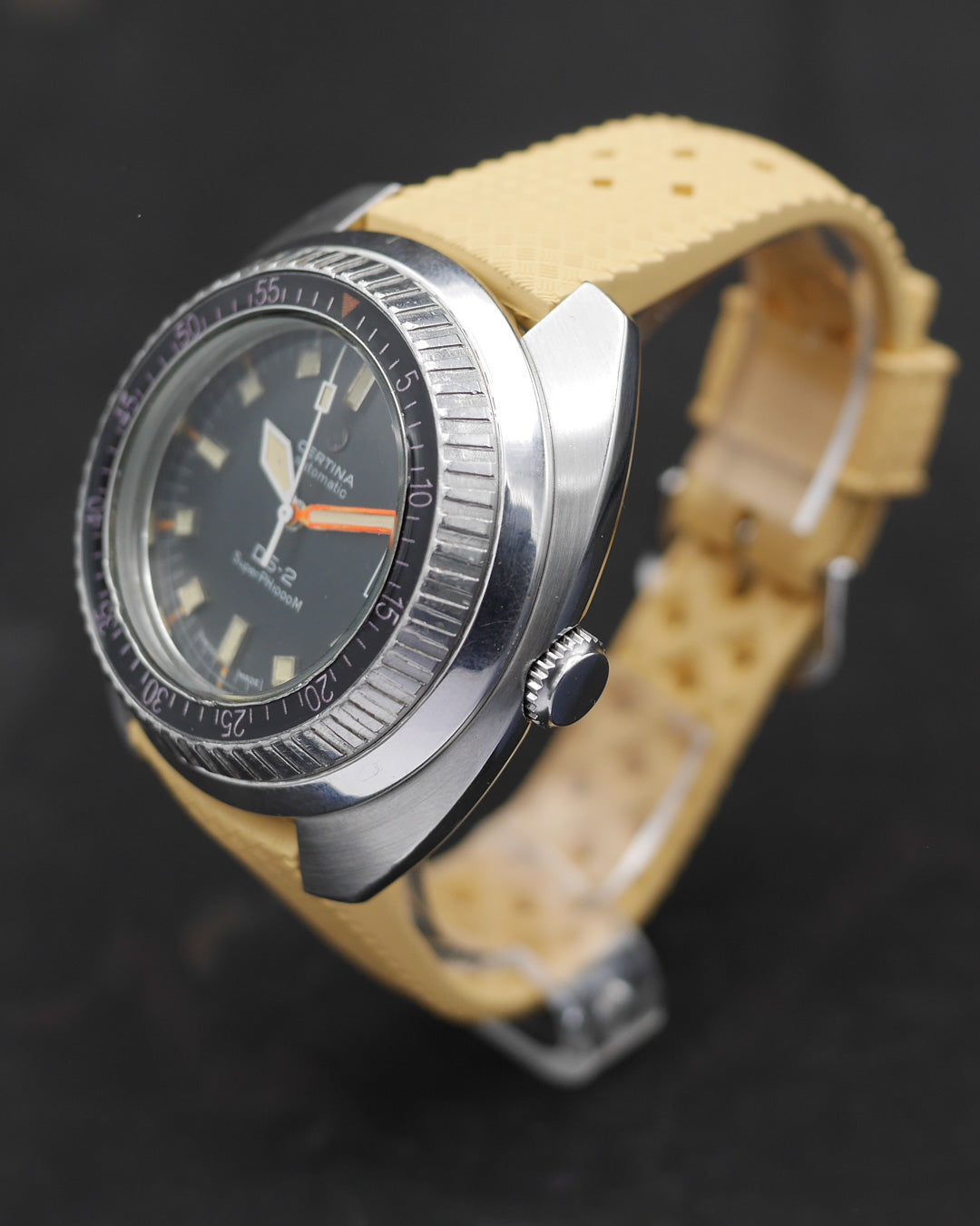 1970s Certina DS-2 SuperPH 1000M with black dial