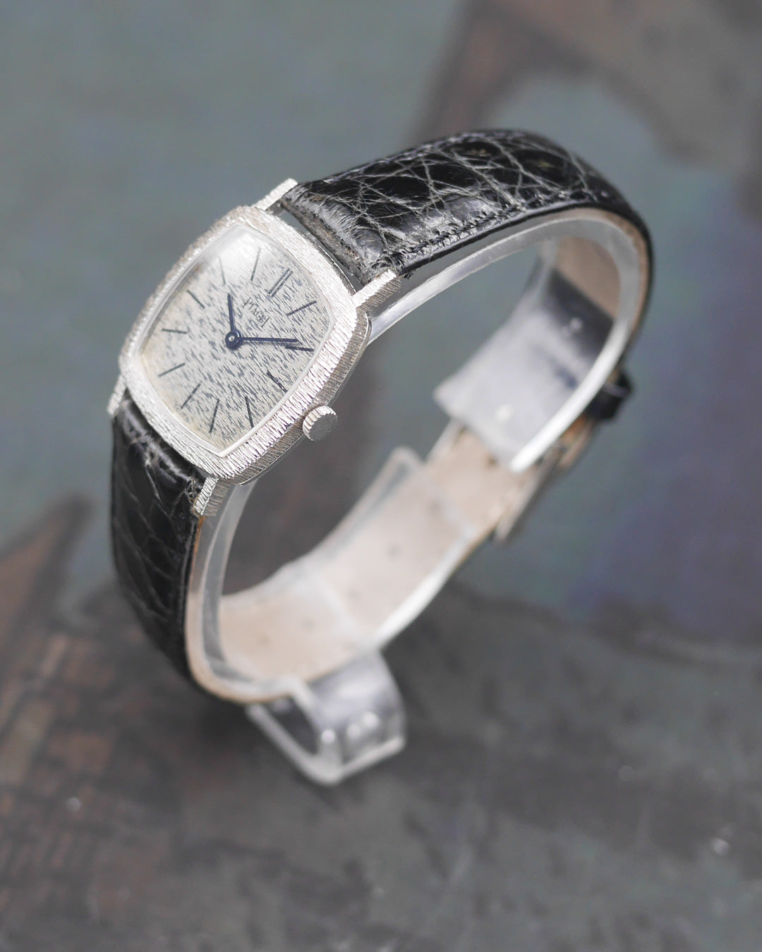1970's Piaget tradition in 18k white gold with "Palace" decor