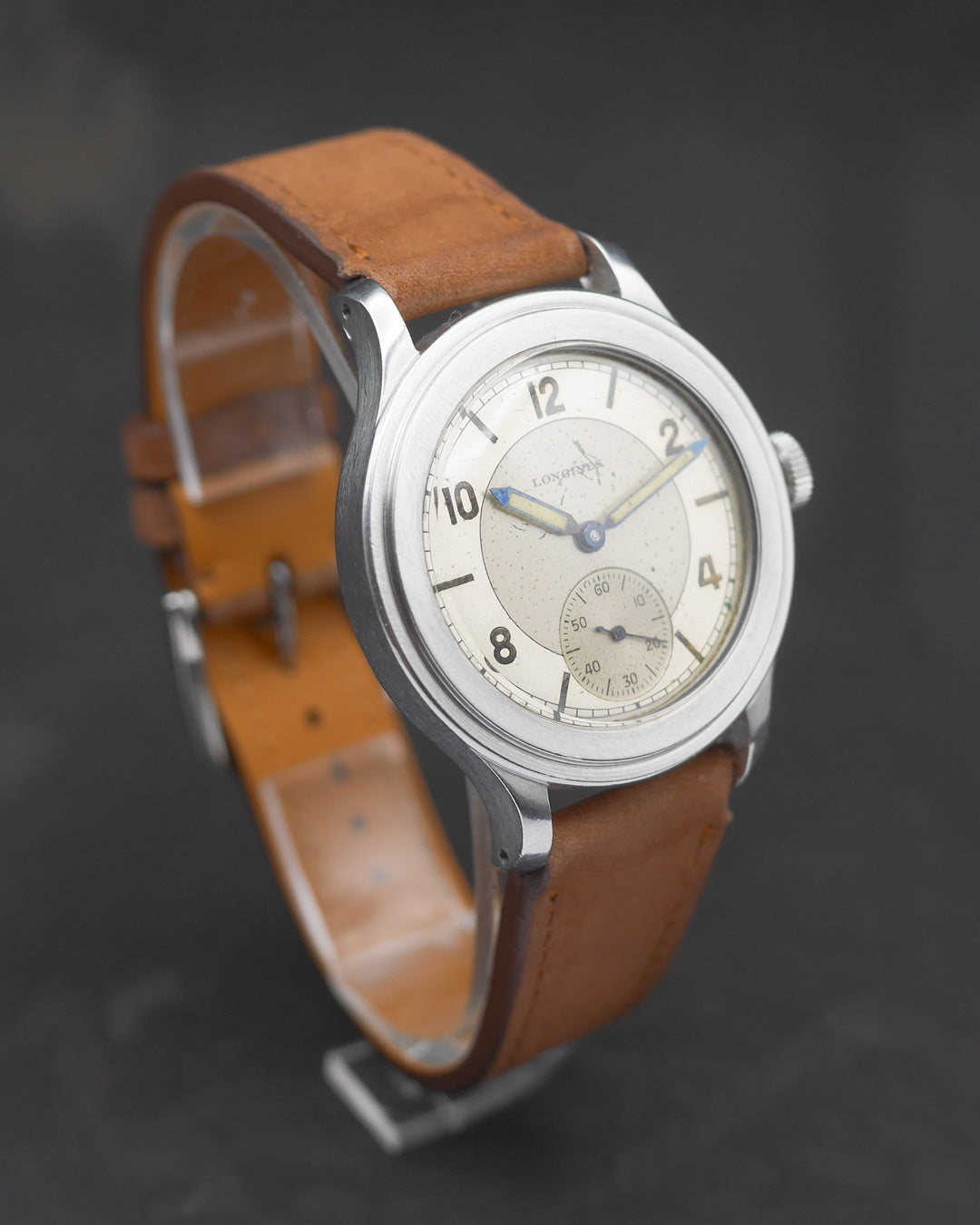 1943 Longines Tre Tacche 35mm with two-tone sector dial