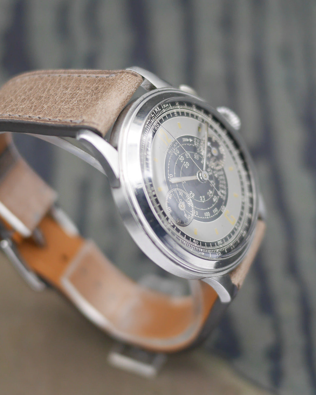 1940s Eberhard Milan oversized chronograph in steel
