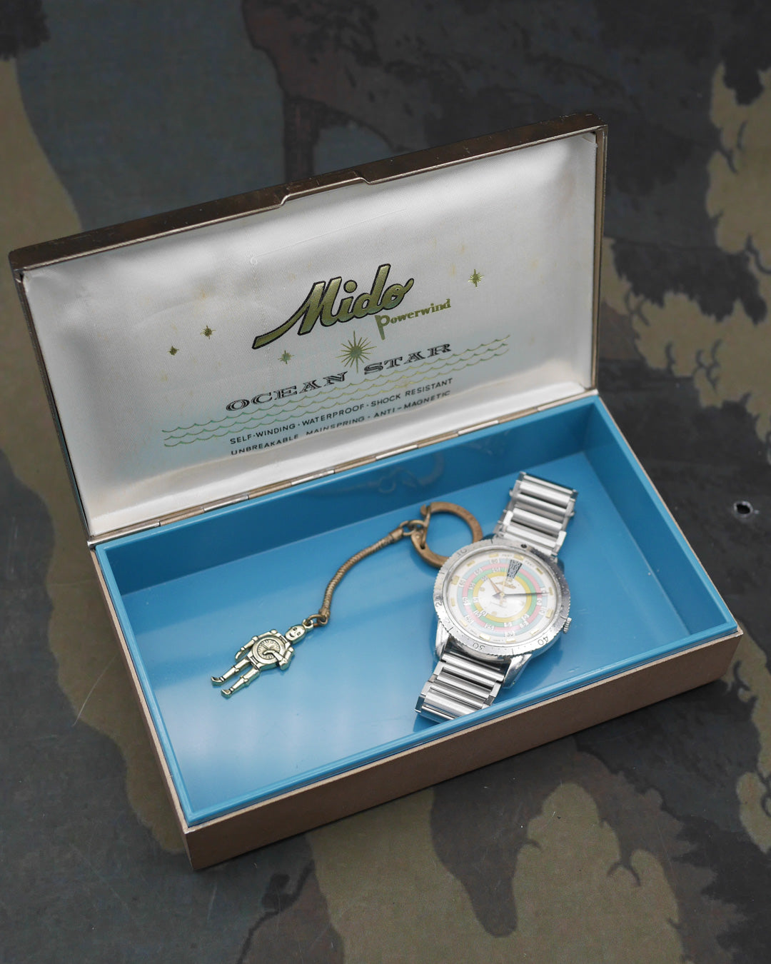 1960s Mido Powerwind Diver Rainbow Exotic