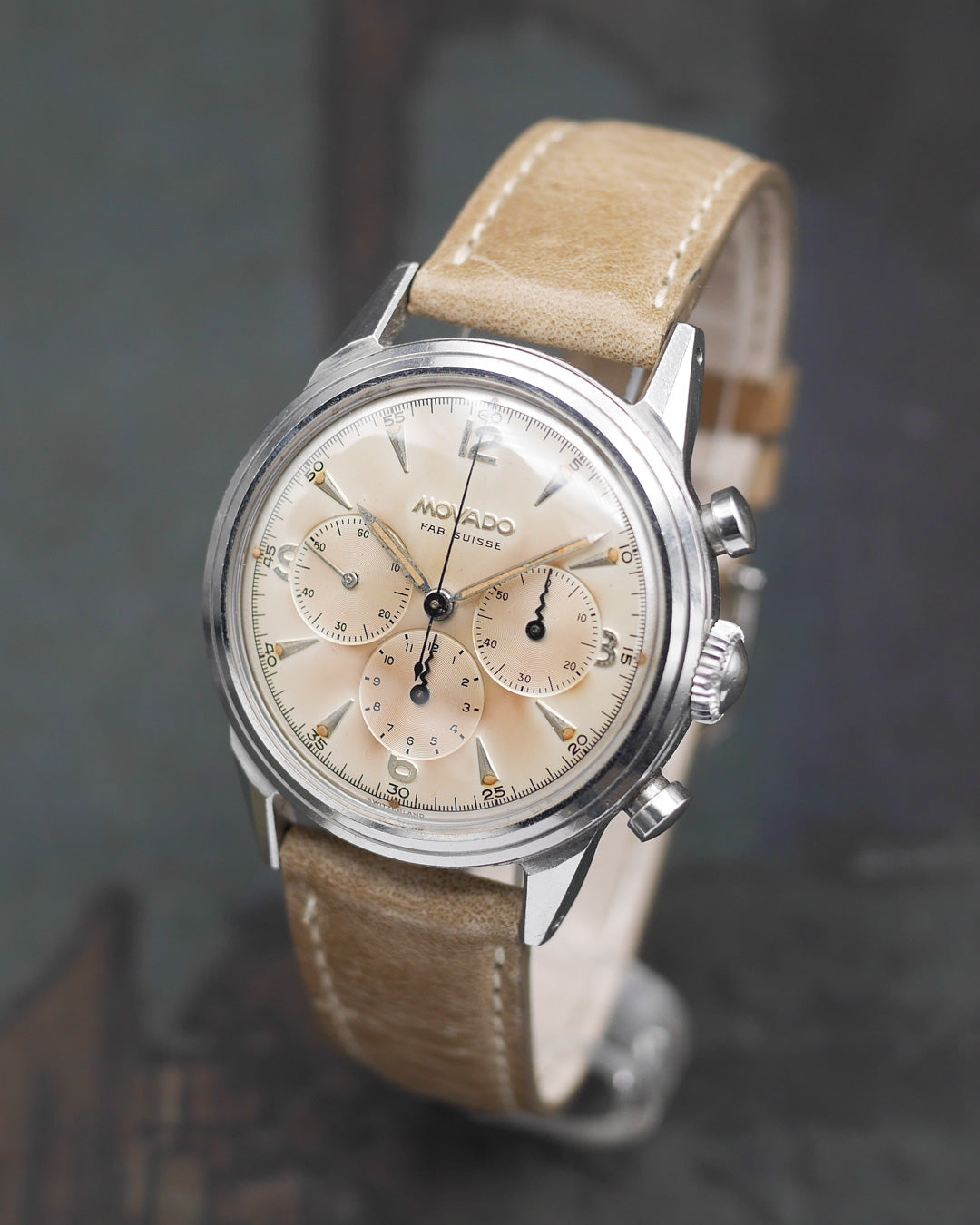 1950s Movado chronograph ref. 19038 with radium dial