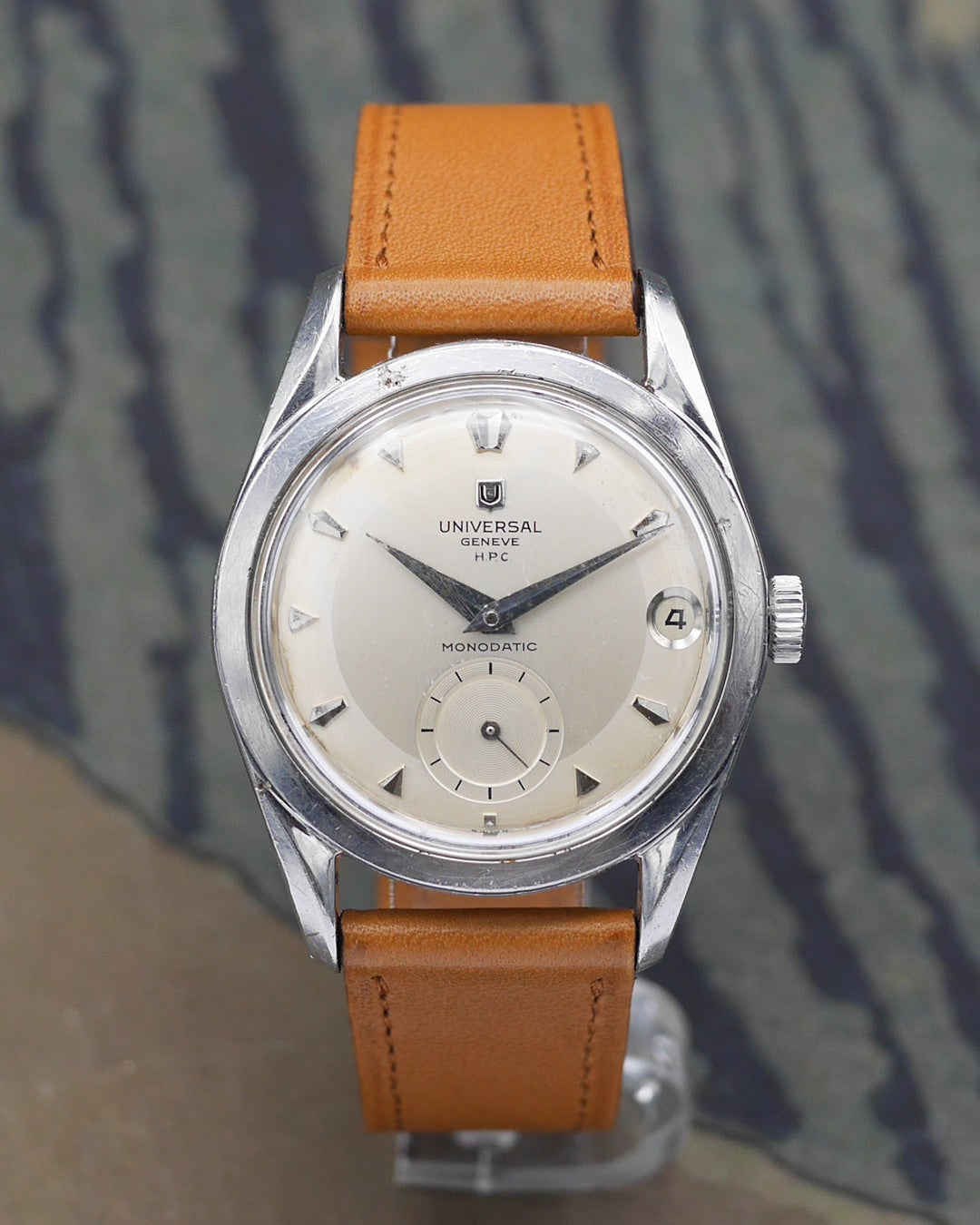 1950s Universal Geneve Monodatic made for Henrique Pfeffer Caracas
