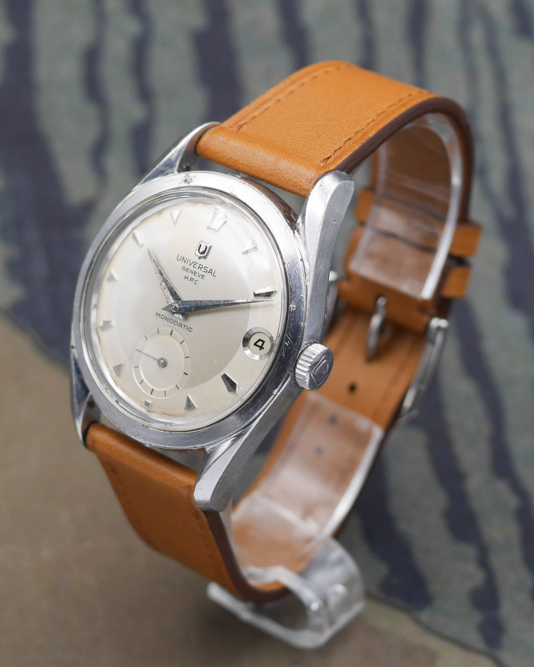 1950s Universal Geneve Monodatic made for Henrique Pfeffer Caracas