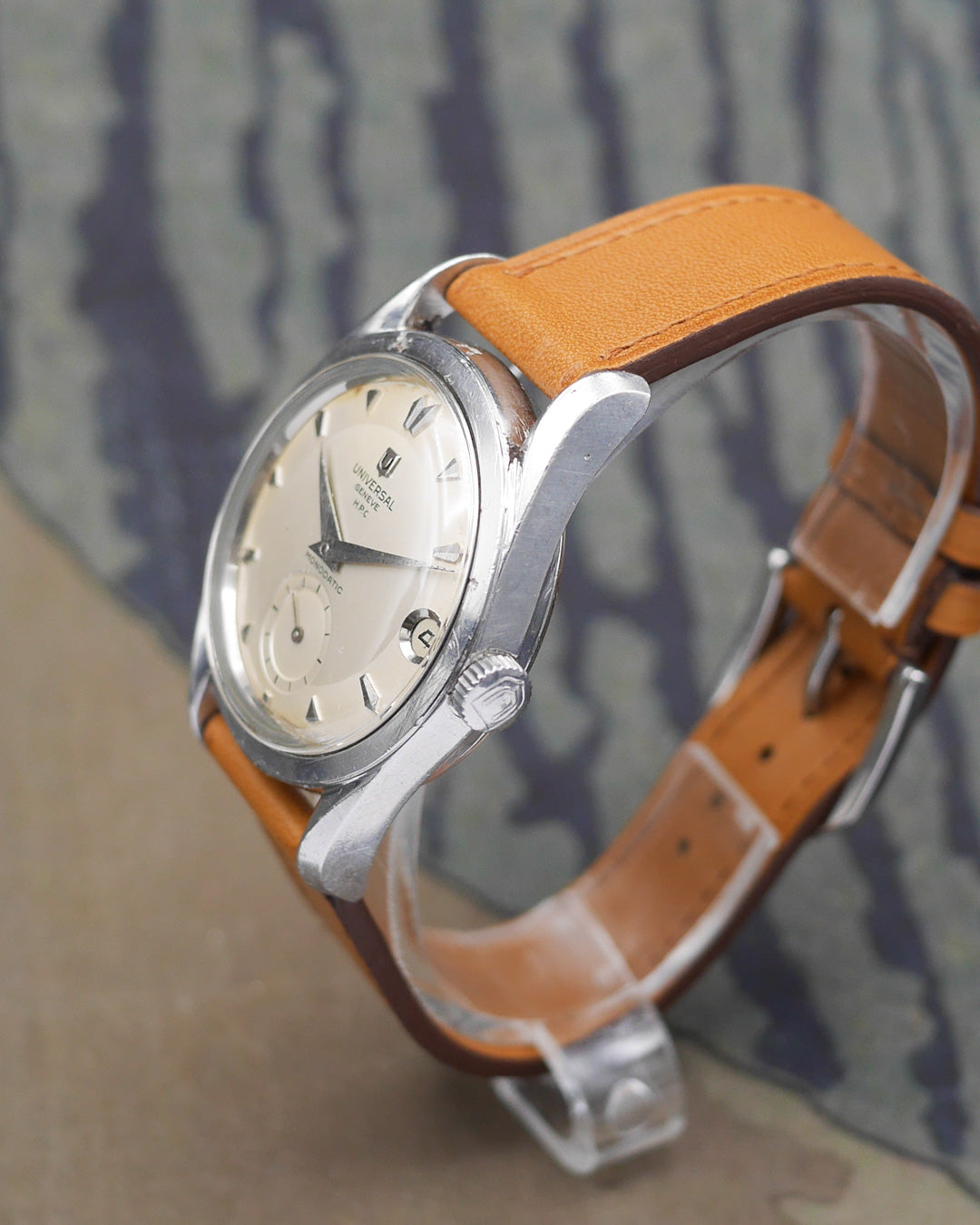 1950s Universal Geneve Monodatic made for Henrique Pfeffer Caracas