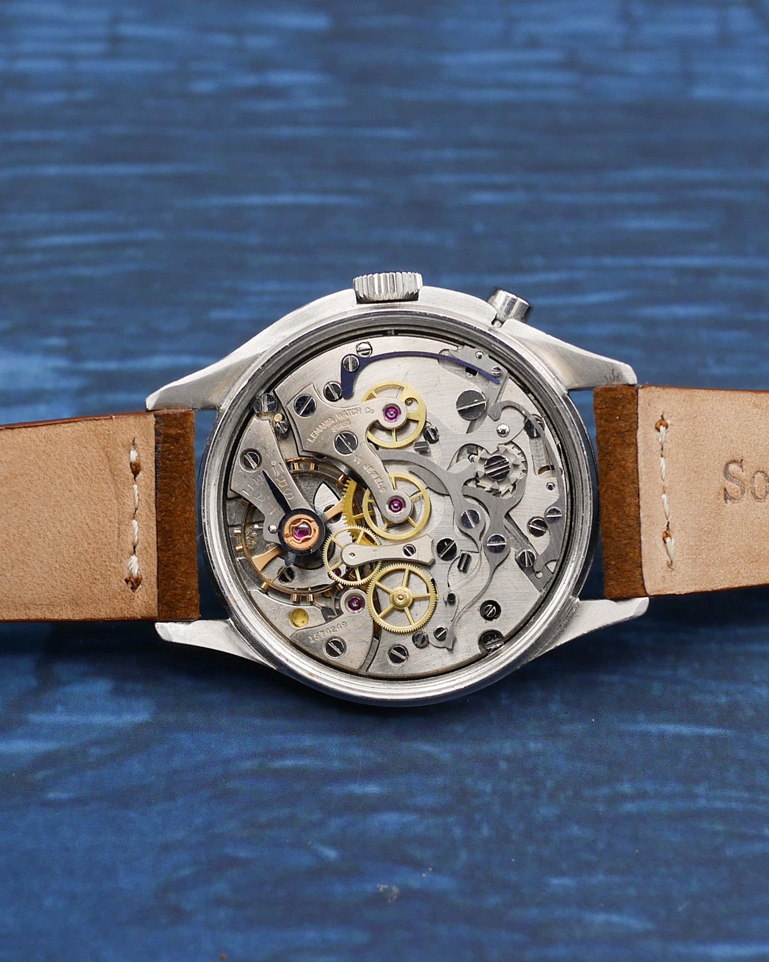 1960s Lemania monopusher chronograph made for the Royal Navy