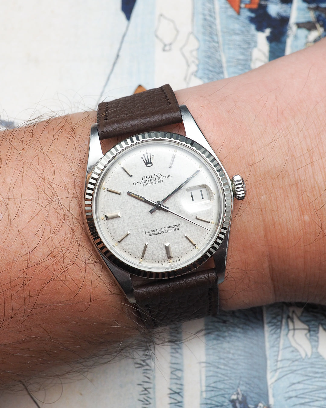 1973 Rolex Datejust Perpetual 1601 with Linen Dial