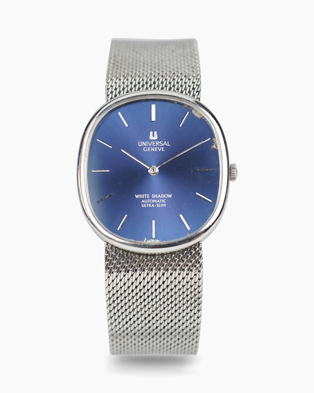 1970s Universal Geneve White Shadow Ultra Slim