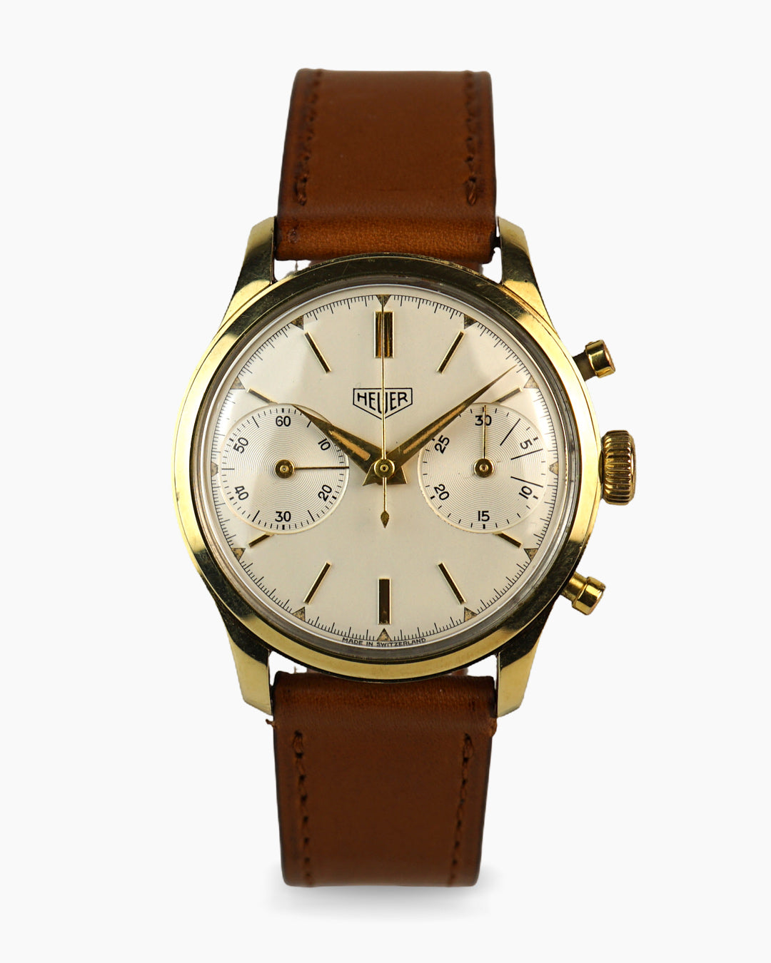 Heuer Pre-Carrera reference 3645 — Gold-filled case, near mint condition
