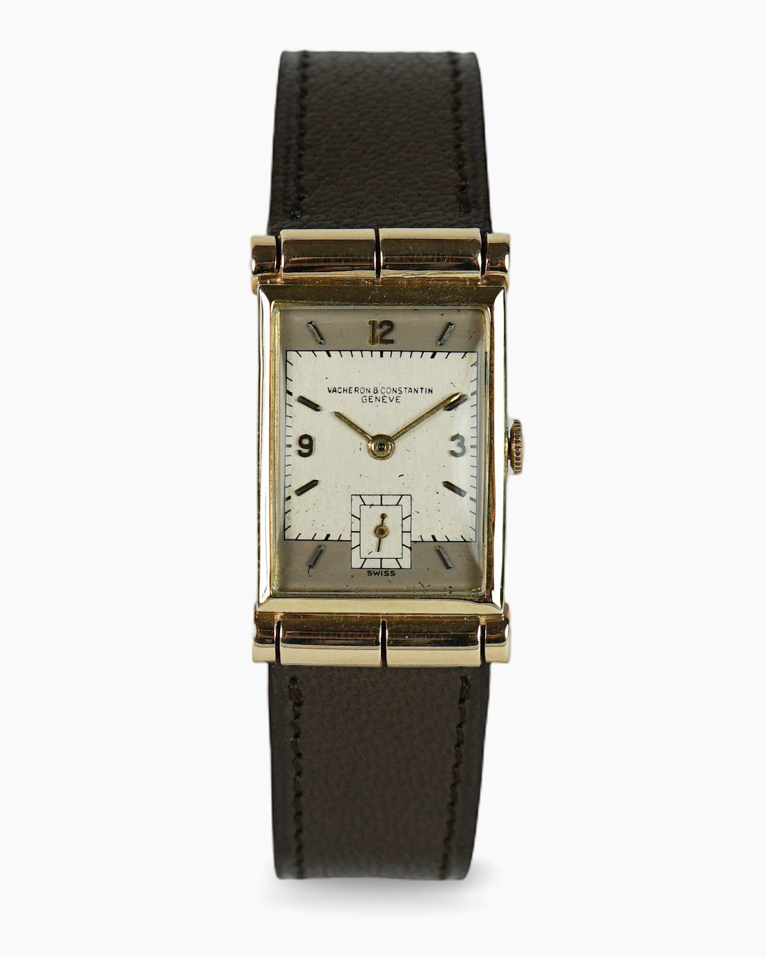Vacheron Constantin Art Déco rectangular - Enamel engraved two-tone dial