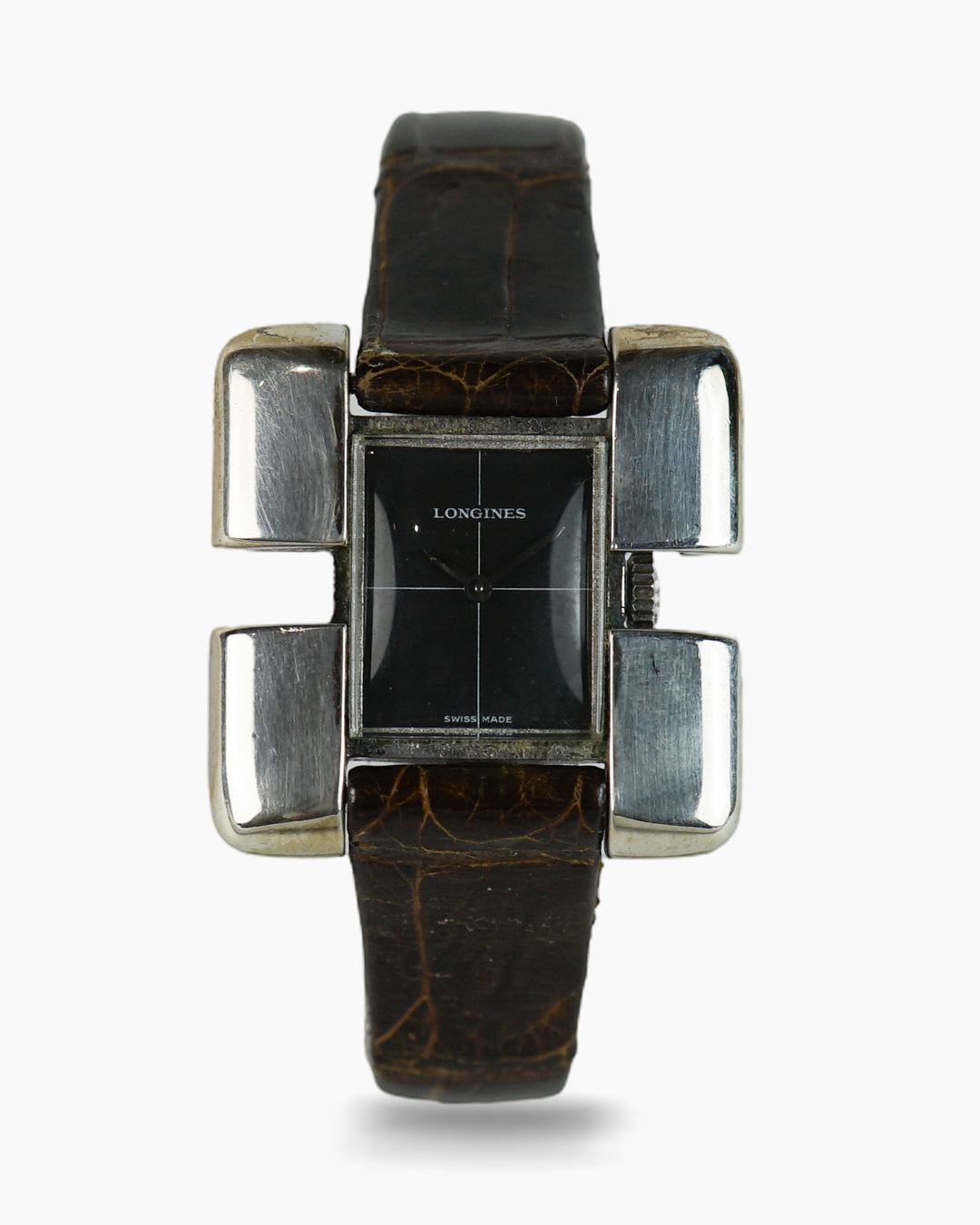 Longines Manzon Lady ref. 5046 in sterling silver - Original strap & buckle