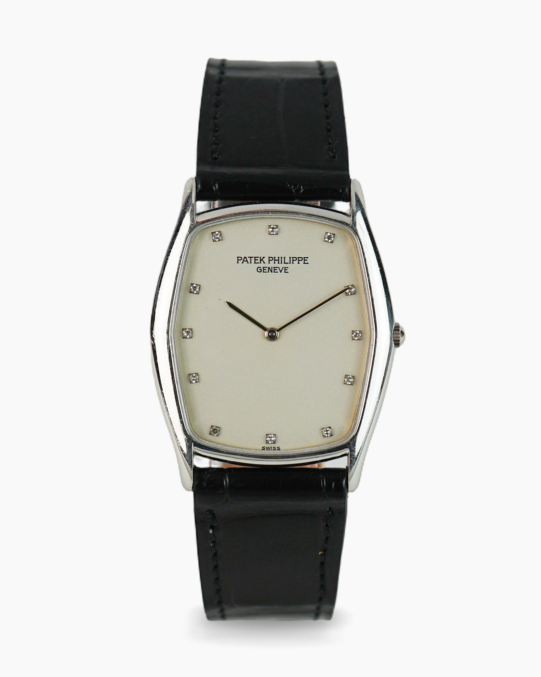 Patek Philippe Gondolo reference 3842P in platinum — diamond dial, full set